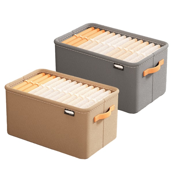 2-pack förvaringskorgar för att organisera förvaring av canvastyg