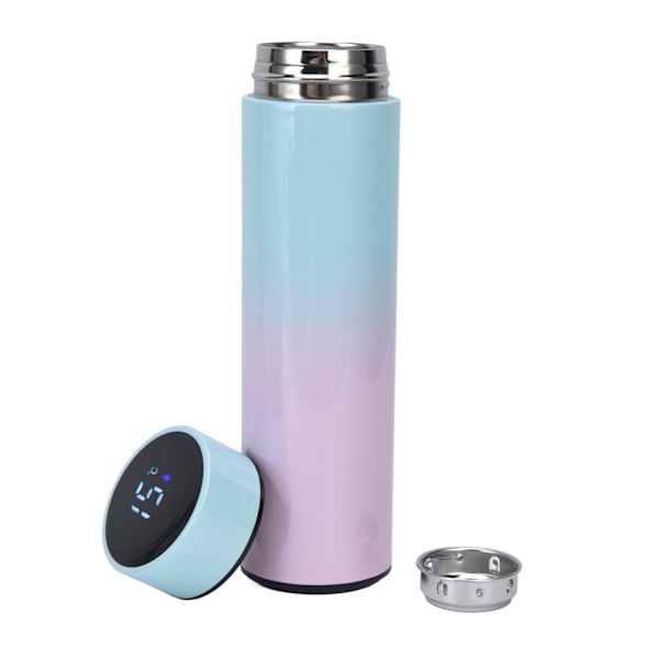Smart Vattenflaska 500ml LED-display Dubbelväggig Rostfritt Stål