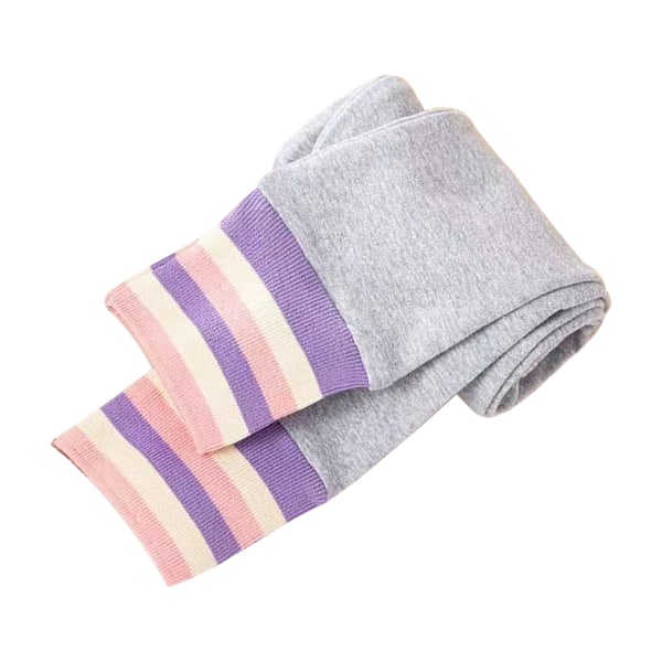 Flickleggings Ytterkläder Bomull Mjuka Ankelkorta Smala Leggings Andningsbara All Match Byxor för Vår Höst Ljusgrå XL (Byxlängd: 76 cm)