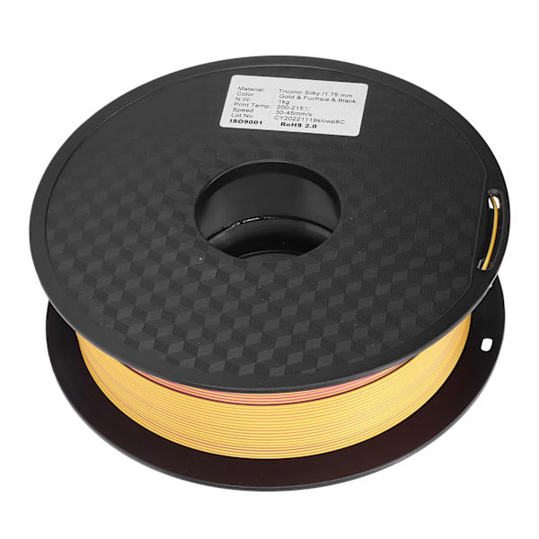 3D-utskriftsförbrukning 1,75 mm Filament 3 Färger Guld Purpurröd Svart 3D-skrivarfilament