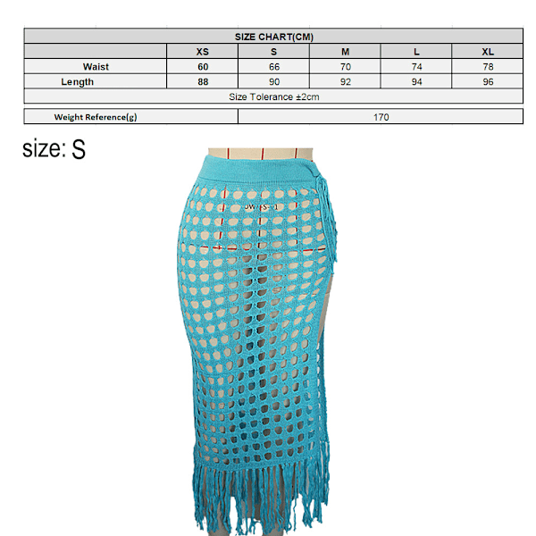 Kvinnor Sexig Mesh Tassle Kjolar Strand Sommar Badkläder -Grön