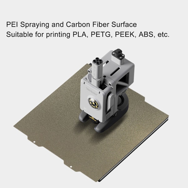3D-utskriftsplatta PEI Spray Kolfiber Dubbelsidig Utskriftsbädd Fjäderstålplåt för BambuLab A1 Mini 184x184mm