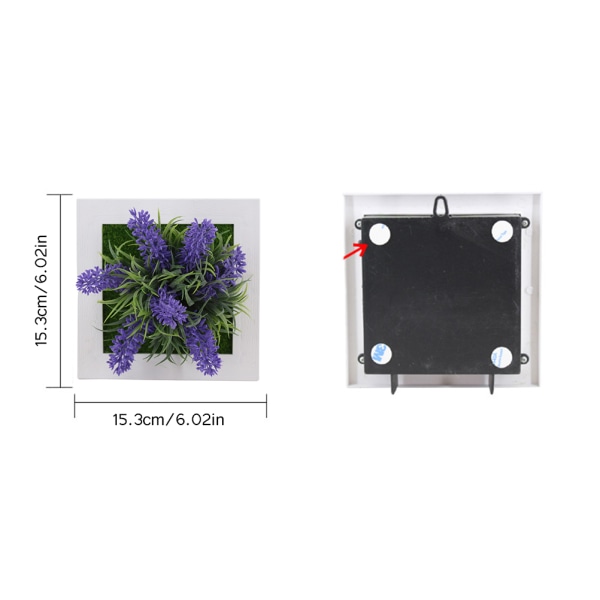 3D Stereo Vägg Hängande Simulering Växt Fotoram Blomma