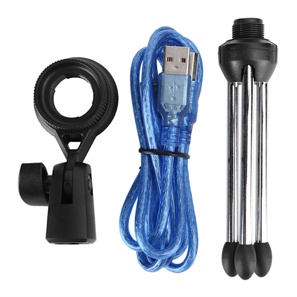 Professionell Kapacitans USB-Mikrofon Inspelning Mini Portabelt MIC-Set Plug and Play