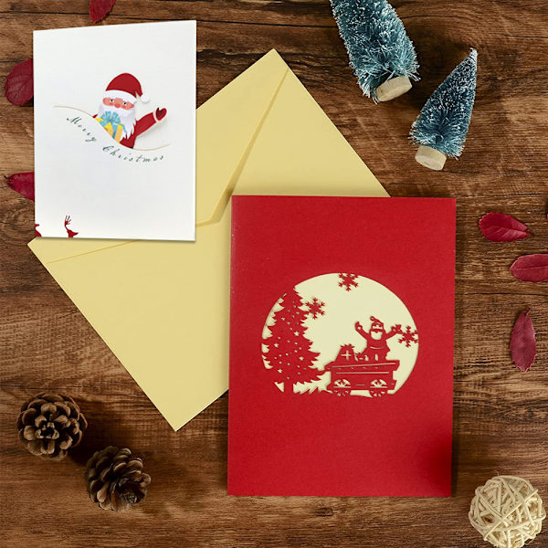 Christmas Greetings Pop Up Card,Christmas Cards, Kids Christmas