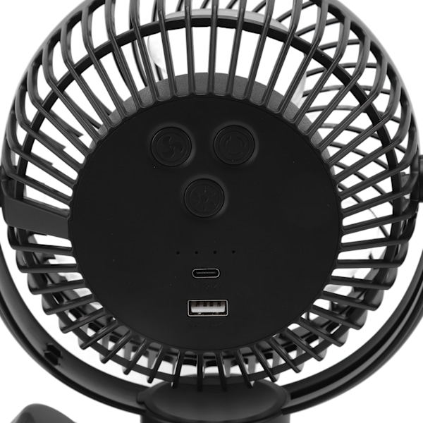Portabel Fläkt, Clip-on Fläkt med 4000mAh Batteri, Tyst Mini Fläkt Oscillerande Fläkt med Lågt Ljud och Stark Vind för Utomhuscamping, Robust Klämma för