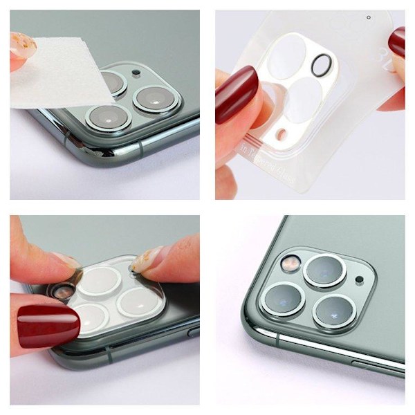 iPhone 12 Mini Heltäckande Härdat Glas Kameraskydd Skyddsglas Transparent