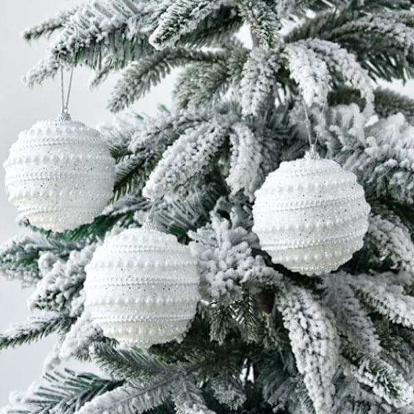 4-Pcs Set Glitter Christmas Tree Decor, 8mm Sequin Balls for