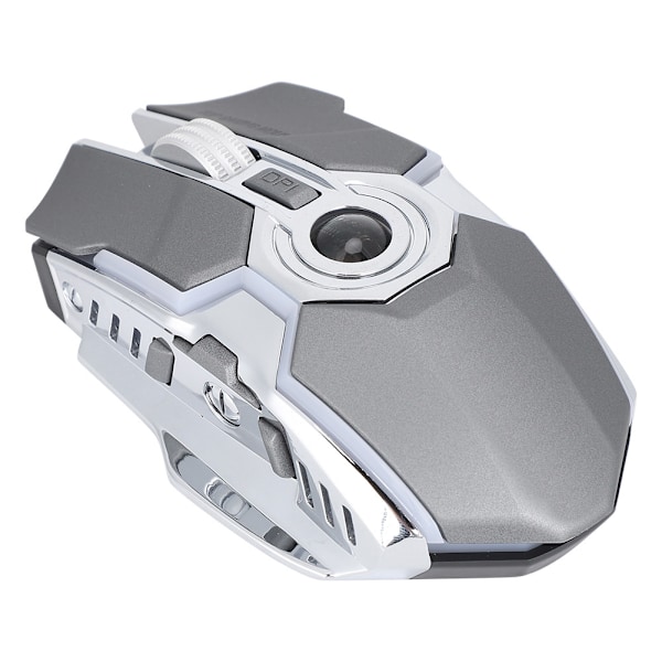 Trådlös Gamingmus Portabel 2.4GHz 1600DPI Tyst USB Optisk Laptop Desktop Datormus Grå