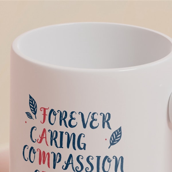 Kaffe Mugg Klar Tryck Bred Mun Keramik Dricksvattenkopp