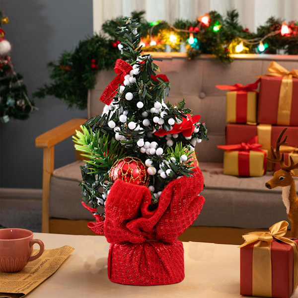 1pcs Mini Christmas Decoration 20cm Tree with Ornaments