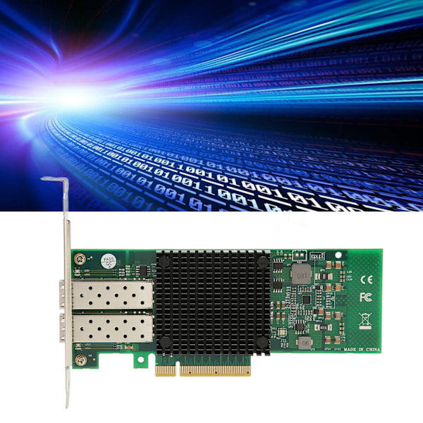 Dual Port SFP+ Server Nätverkskort PCIEx8 10 Gigabit Ethernet Server Adapter Fiber Optisk Nätverkskort