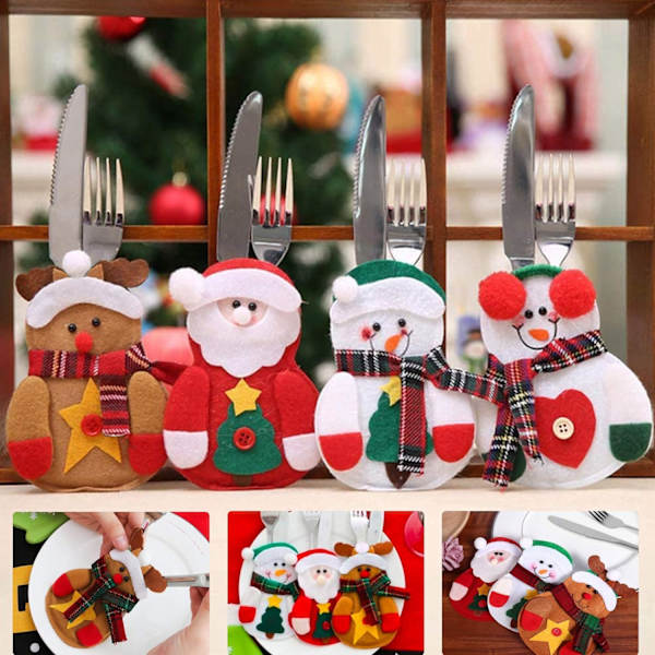 Weihnachten Bestecktaschen,Geschirrhalter Besteckhalter