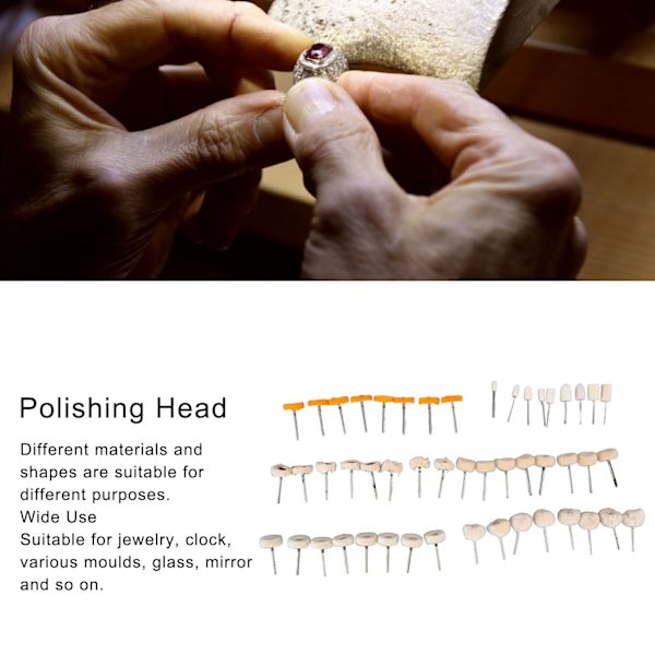 50 st Polerhuvud 3mm Spindel Buffing Hjul Mini Borste Tillbehör Set Kit för DIY