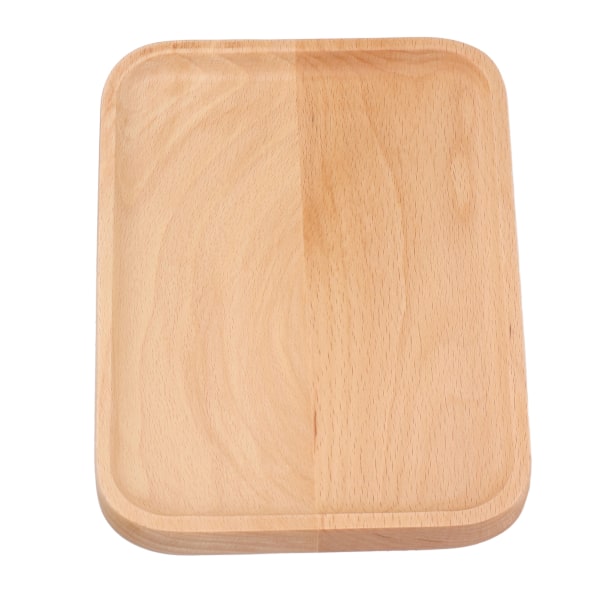 Trärektangulär serveringsbricka middag dryck mat snacks fat