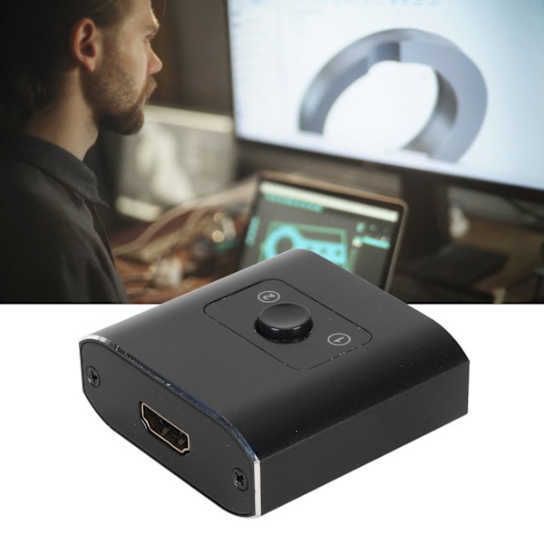 HDMI Switch 2 In 1 Out 4K@60Hz, Dubbelriktad 2X1 Switch Splitter Spegelskärm För Ps5/4, Xbox, Roku, Firestick, Switch (1 st)