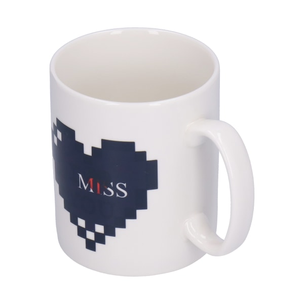 Färgförändrande mugg Originalitet Kärleksmönster Keramisk Kaffekopp