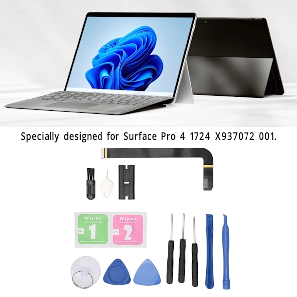 Microsoft Surface Pro Kompatibel Flexkabel Ersättning, Displaykontakt Säkerställer Pålitlig Dataöverföring Och Hållbar Prestanda, Inkluderar För