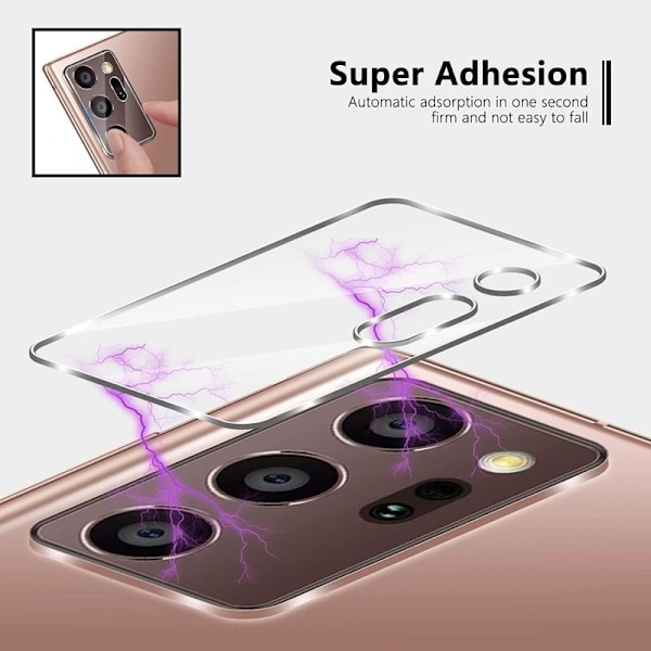 2-PACK Samsung Note 20 Ultra Kamera Linsskydd Flexibelt Glas Transparent