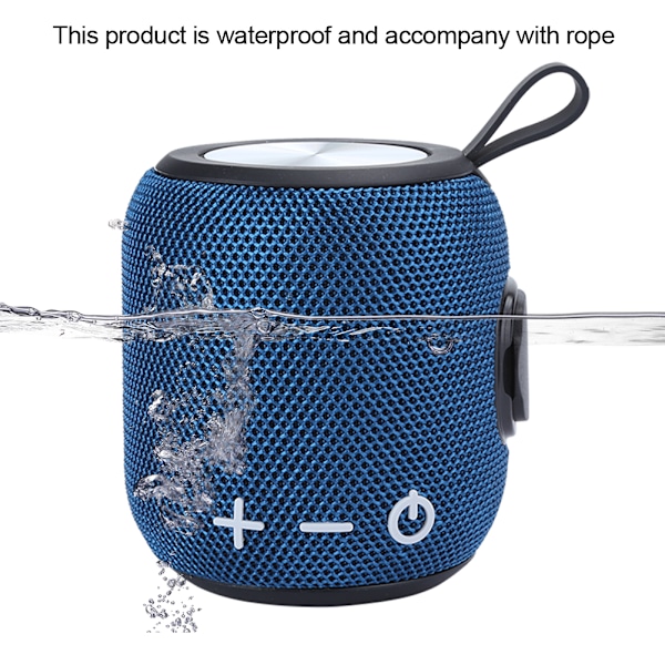 Mini Trådlös Bluetooth Högtalare Vattentät Portabel Audio Högtalare Bluetooth 5.0 Mörkblå