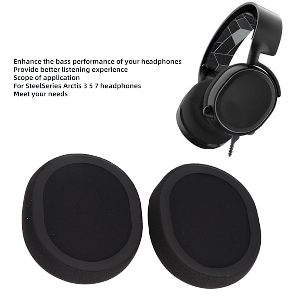 Ersättningsöronkuddar, Memory Foam för personlig passform & bekväm upplevelse, Andningsbara nät för SteelSeries Arctis Series Gaming Headsets