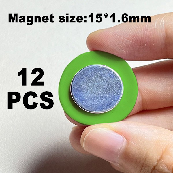 12 st Kylskåpsmagneter Söta Kylskåpsmagneter, Färgglada Magneter för Dekorativa Magneter med Hartsleende för Klassrum Kök Kontor Style 1