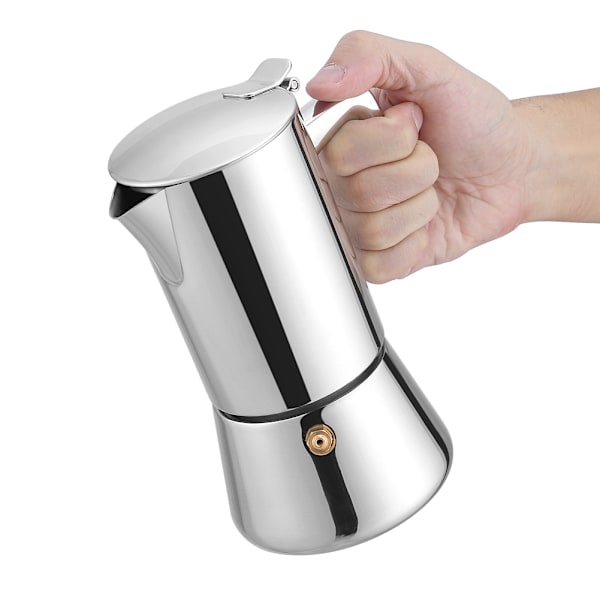 200 ml rostfritt stål Moka Pot Espressobryggare för gas &