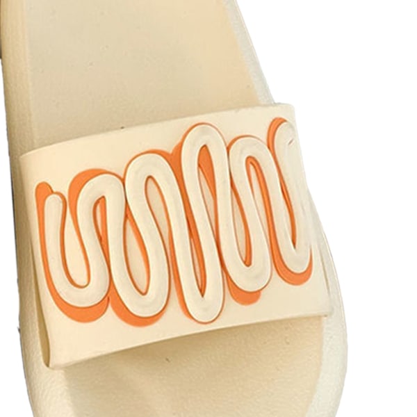 Dam Slides Sandal Lättvikt Mjuk Halkfri Trendig Bekväm Öppen Tå Slides Tofflor Vit 36/37
