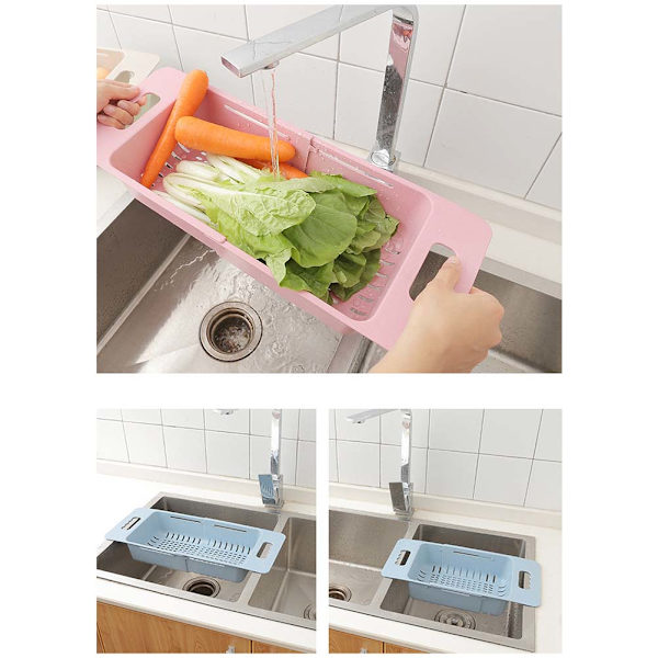 1PC Skalbar Avloppshylla Frukt Grönsakssilar Korg Kök