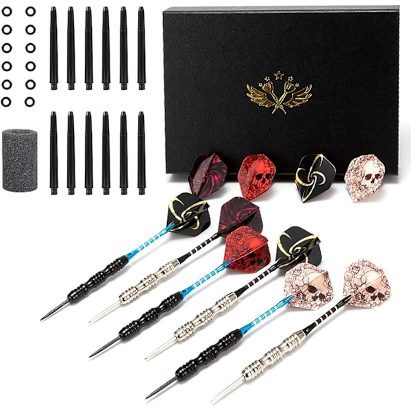 Grams Metallspets Dart Set, Darts Metallspets Set, Metallpilar för