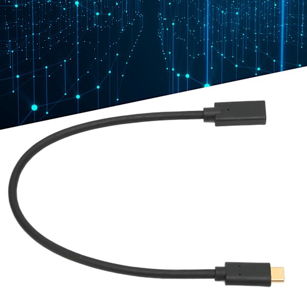 TypeC till TypeC Kabel 10Gbps USB 3.1 Snabbladdning ABS TypeC Hona till TypeC Hane för MacBook Pro för Huawei (0.3m 1.0ft)