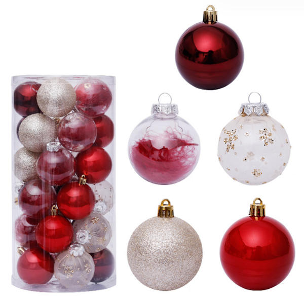 6cm/2.36” Christmas Ball, 30Pcs Christmas Tree Baubles