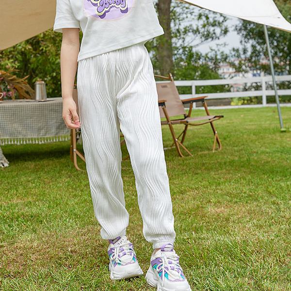 Barn Sweatpants Elastisk Midjeband Joggers, Flickors byxor i