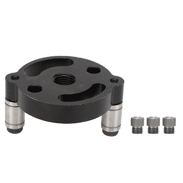 Träbearbetning Rakt Hålslagare Aluminiumlegering Handhållen Håldrivande Stansverktyg (Svart 4-pack A1)