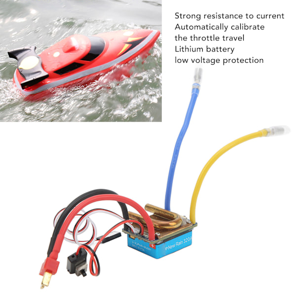 Avancerad borstad fartregulator, 480A ESC med integrerad kondensatormodul för 1/10 RC-fordon