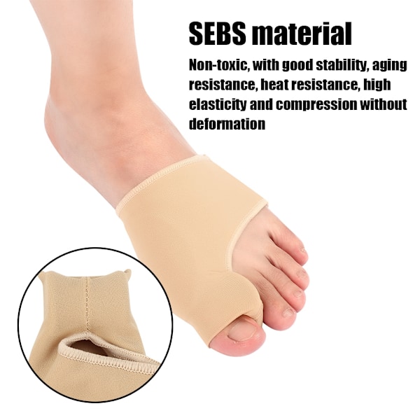 Lösning för Hallux Valgus, Högkvalitativa Gel Pedikyrsockor med Silikon Hallux Valgus Korrigerare, Flexibelt Tåseparerare för Fotvård,
