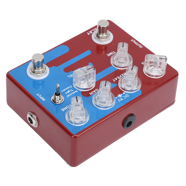 Distortion Delay Gitarr Effektpedal Digital med 3 Lägen CP‑68 DC9V Musiktillbehör