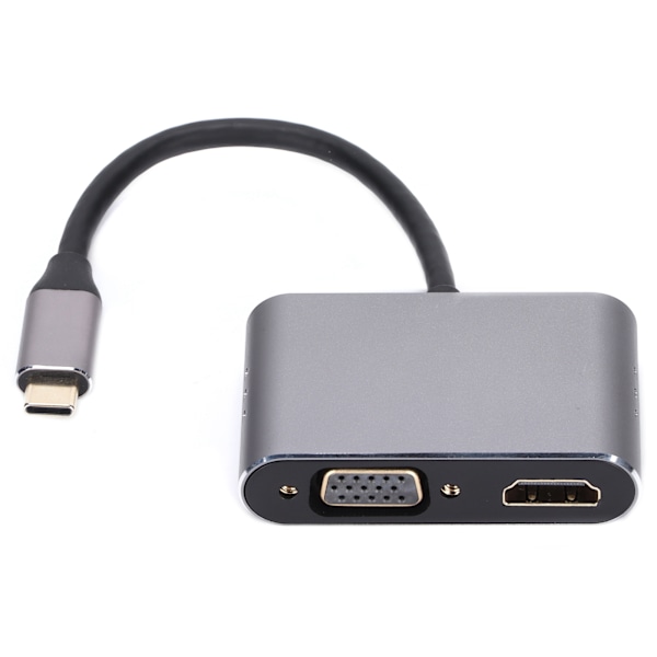 Fyr-i-ett Dockningsstation Portabel Metall Type-C HUB Hållbar USB HUB för Dataöverföring