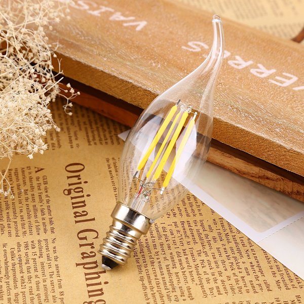 Energisparande E14 4W Retro Vintage Filament Glödlampa Ljus