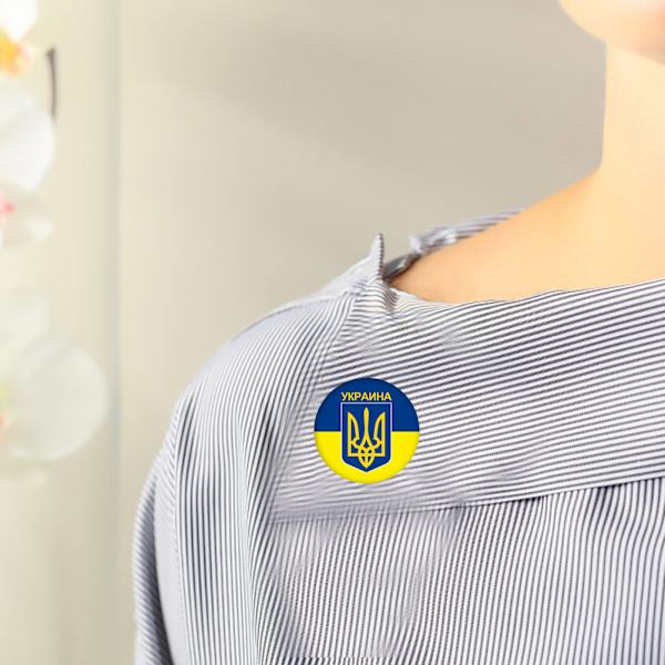 10 st Ukrainska flaggans knappnålar för kläder