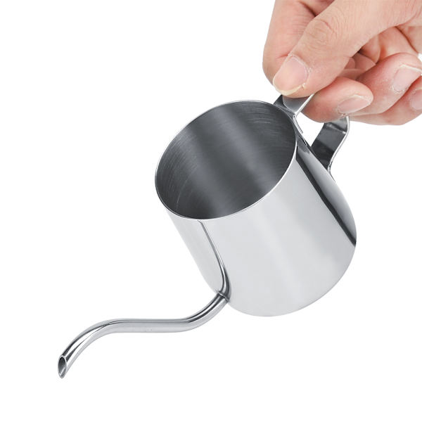 250 ml rostfritt stål gåshals smal pip kaffedroppkanna