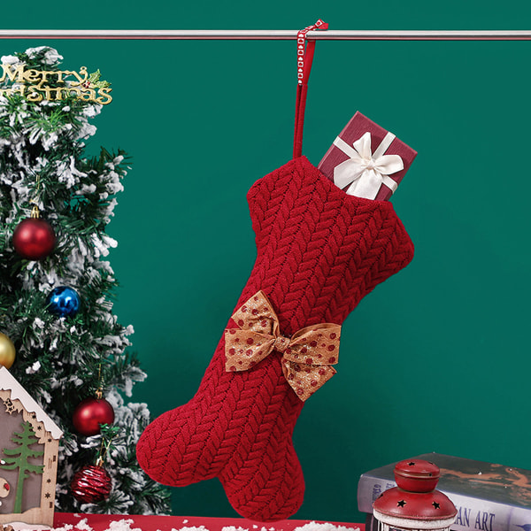 Christmas Stockings, 3 Pack Christmas Stocking, Large Knitted