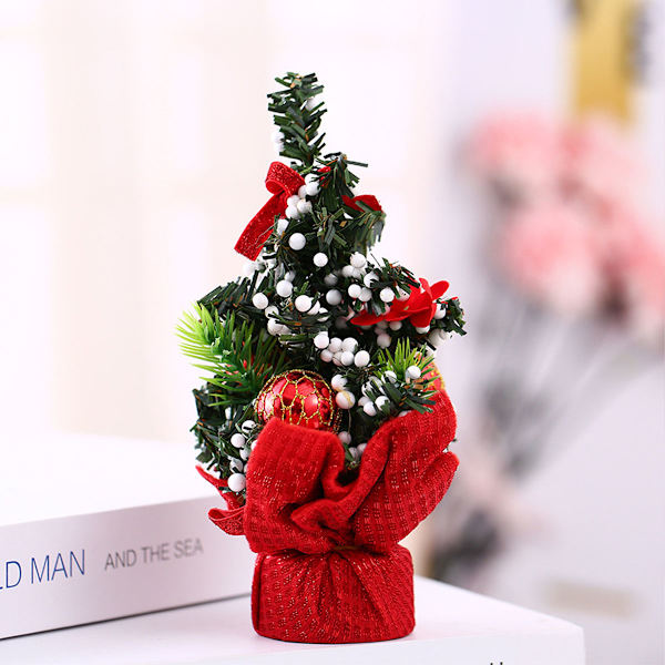 1pcs Mini Christmas Decoration 20cm Tree with Ornaments
