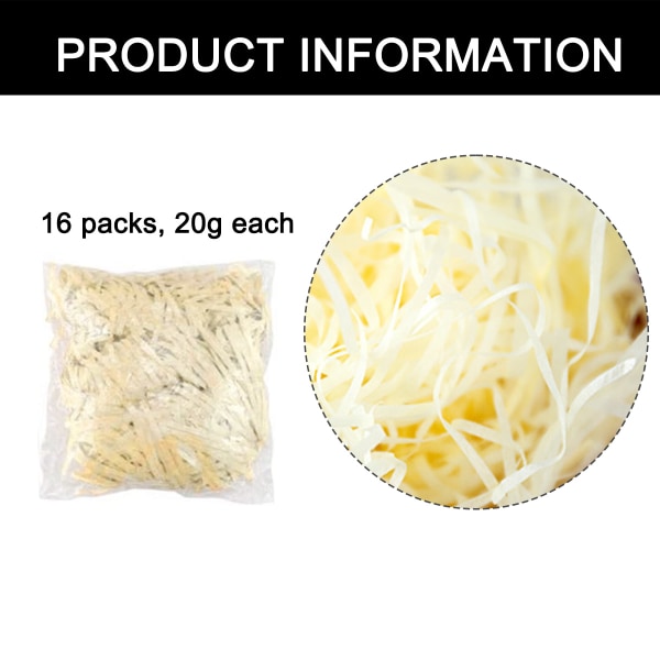 16Pack 320g Multicolored Raffia Paper Crinkle Confetti Shredded