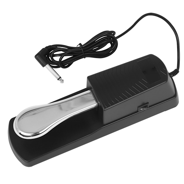 Sustainpedal Halkfri Spänningsjusterbar Metall Sustain Fotpedal för Digitalpiano Elektroniska Keyboard