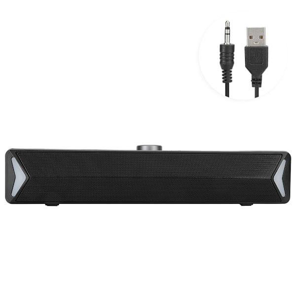 SADA Högtalare Hem Skrivbord Mini Subwoofer Oberoende Roterande Volymknapp Högtalare D6Svart