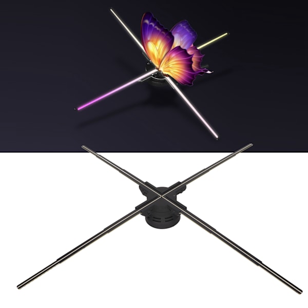 FA‑80 3D Hologram Reklamdisplay 928 LED-pärlor Skrivbordsreklamprojektor för Butik Bar Stormarknader 110‑240V