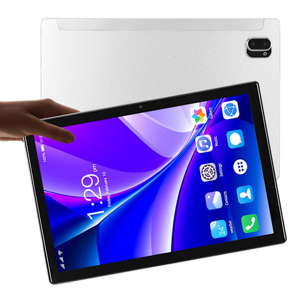 10,1 tums Tablet FHD 6GB RAM 128GB ROM Octa Core CPU Dubbel Kamera 5G WiFi 4G LTE Tablet med BT Tangentbord 100‑240V EU-kontakt