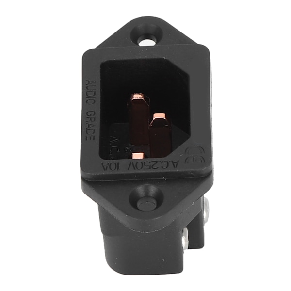 Monosaudio IEC-kontakt Ändstycke Ren Koppar Strömkabel Kontaktuttag 100‑250VSvart IB70 (C)