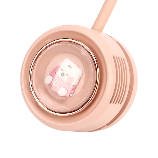USB Halsfläkt Multifunktionell Tyst 3 Hastighetsjustering Kraftfull Bärbar Halsfläkt för Utomhuscamping Resor Rosa